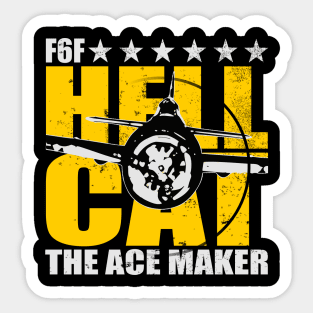 F6F Hellcat - The Ace Maker (distressed) Sticker